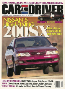 CAR & DRIVER 1995 FEB - AMG, DB7, DODGE AVENGER-IROC